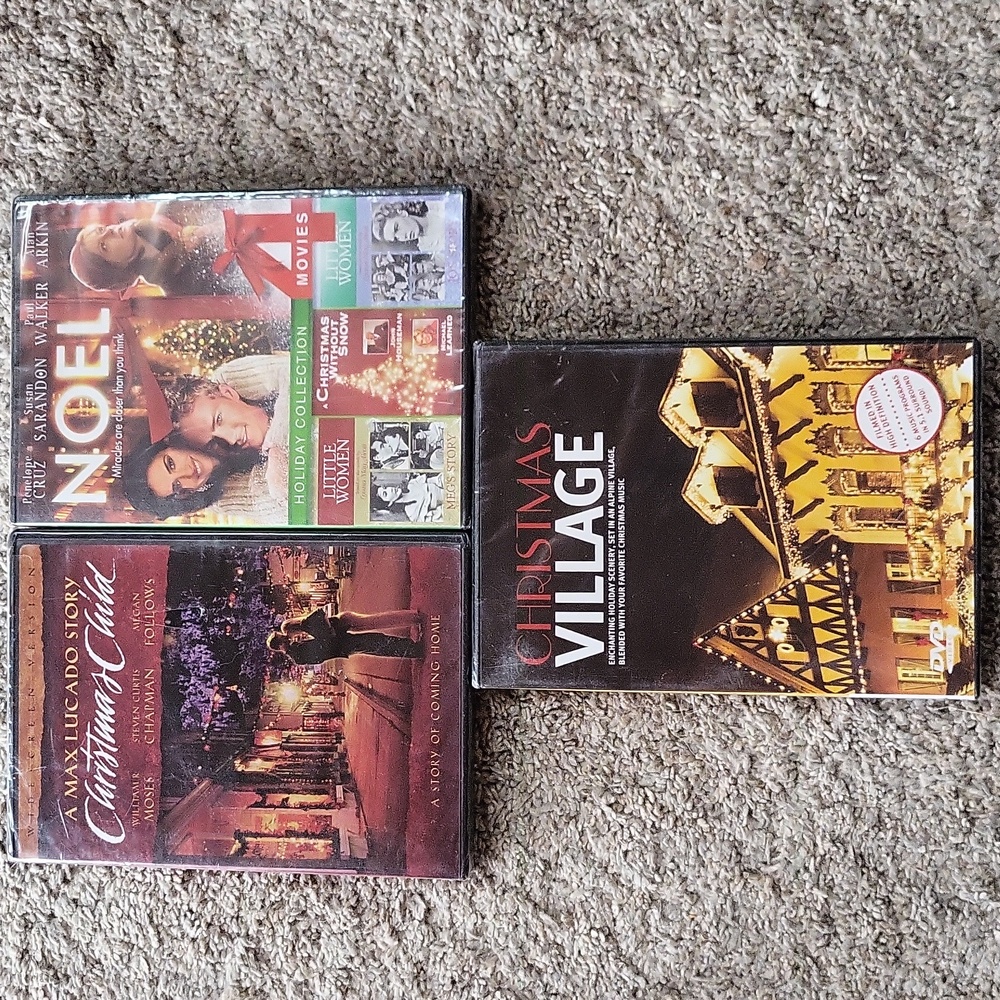 NWT 3 Christmas Holiday DVD's
